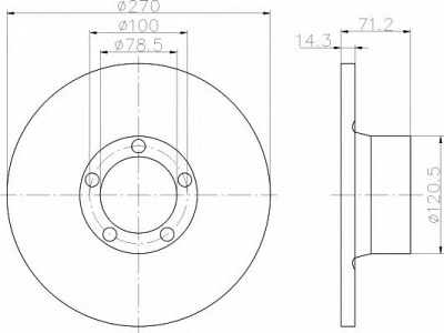 HELLA PAGID 8dd355100291 -  Тормозной диск